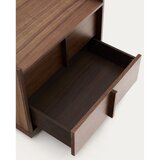 Kave Home Temno rjava nočna omarica v orehovem dekorju Onix – | Shoptok.si