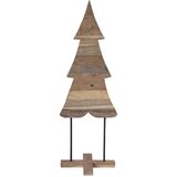 vidaXL Božično drevo z stojalom Rjava 120 cm Trdna tikovina | Shoptok.si