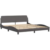  Krevet Viana s madracem sivi 180 x 200 cm od umjetne kože | shoptok.hr