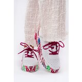 VINCEZA Women's Leather Sneakers On Patterned Platform | Shoptok.si