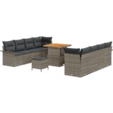  Vrtna sedežna garnitura 11 pcs Siva poli ratan, (5000063481) | Shoptok.si