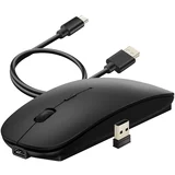 Brezžična miška Bluetooth in USB 2. Kompaktno polnjenje 4G, Črna, (5000009806)