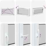  Okno za klet RISOR 110 x 50 cm PVC in steklo Bela, (5000215131) | Shoptok.si