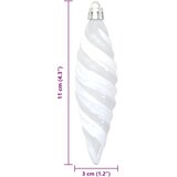  Božićna spirala u obliku kugle 40 pcs Bijelo Plastika | shoptok.hr