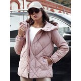 DStreet Kurtka zimowa damska pikowana COZYLUX z kapturem różowa | Shoptok.si