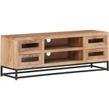 Maison Chic TV omarica - TV stojalo - Televizijska omarica 110x30x40 cm trden akacijev les, (21700223) | Shoptok.si