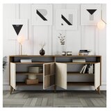 Hanah home milan - walnut, travertine walnuttravertine console | ePonuda.com