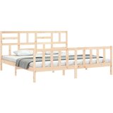 vidaXL Posteljni okvir brez vzmetnice 200x200 cm trdna borovina | Shoptok.si