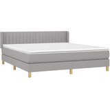  Krevet box spring s madracem svjetlosiva 160x200 cm tkanina | shoptok.hr