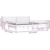  Posteljni okvir bel iz trdnega lesa 200x200 cm, (20648170) | Shoptok.si