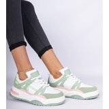 Gemre Luciana green sneakers with thick laces | Shoptok.si