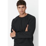 Trendyol Black Men's Basic Oversize Fit Crew Neck Raglan Sleeve Sweatshirt | Shoptok.si