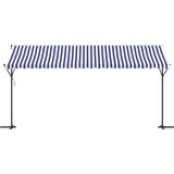  Samostojeća tenda plavo-bijela 500 x 300 cm od tkanine i čelika | shoptok.hr