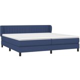  Box spring postelja z vzmetnico modra 200x200 cm blago, (20894015) | Shoptok.si
