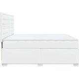 vidaXL Box spring postelja z vzmetnico bela 180x200 cm umetno usnje | Shoptok.si