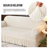 HOMEMATES Retro Pokrivač za dvosede i kauče od 145cm do 185cm - Bela | Eponuda.com