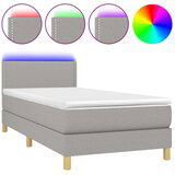  Box spring s madracem LED svjetlosivi 100x200 cm tkanina | shoptok.hr