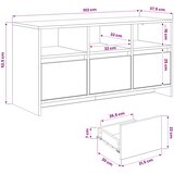  TV komoda 102 x 37,5 x 52,5 cm Crni hrast Konstruirano drvo | shoptok.hr