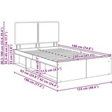  Konstrukcija postelje z vzglavjem Dimljeni oreh 120 x 190 cm, (5000120842) | Shoptok.si