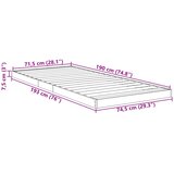  Krevet s daskama Sonoma 75 x 190 cm Konstruirano drvo | shoptok.hr