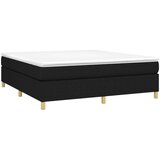  Za krevet s oprugama crni 180 x 200 cm od tkanine | shoptok.hr