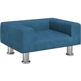 vidaXL Dječja fotelja plava 50 x 40 x 26,5 cm baršunasta | shoptok.hr