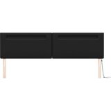  LED glava kreveta Crna 200 cm Lažna koža | Eponuda.com