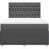  Krevet s oprugama i madracem tamnosivi 140x190 cm od tkanine | shoptok.hr
