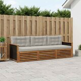  Set vanjskih sofa 3 pcs Prirodna i svjetlosiva Poliester | shoptok.hr