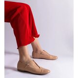 Gemre Beige ballet flats with a patent toe Gloriana | Shoptok.si