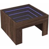  Stolić s beskonačnim LED svjetlima boja hrasta 50x50x30 cm | shoptok.hr