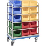 Gmöhling Regalni voziček G®-ORG E 2801, 5 nivojev, 4 police, DxV 590 x 1405 mm | Shoptok.si