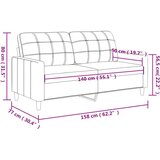vidaXL Dvosed taupe 140 cm blago | Shoptok.si