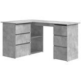  Kutni radni stol boja betona 145x100x76 cm konstruirano drvo | Eponuda.ba