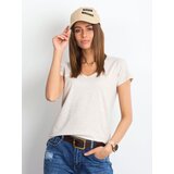 BASIC Feel Good T-shirt-RV-TS-4837.11P-light beige | Shoptok.si