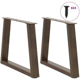  Noge za blagovaonski stol V-oblika 2 kom Prirodni čelik | shoptok.hr