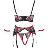 Cottelli Bondage - Matt, čipkast komplet za prsni koš (rdeča) - L | Shoptok.si