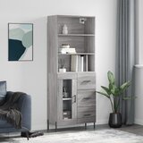 vidaXL Visoka komoda siva sonome 69 5x34x180 cm od konstruiranog drva Cijene