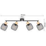 Brilagi - Spot svetiljka BASKLITE 4xE27/15W/230V drvo/crna | Eponuda.com