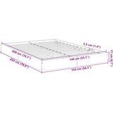 vidaXL Posteljni okvir sonoma hrast 140x200 cm inženirski les | Shoptok.si