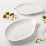 Brandani Servirni krožnik List 26x18cm / bel / porcelan, (21318255) | Shoptok.si