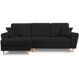 Cosmopolitan Design Crna sklopiva/s prostorom za odlaganje kutna garnitura od bouclé tkanine (s lijevim kutom/s ležaljkom) Kyoto – | shoptok.hr