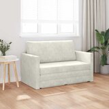 Krevet na razvlačenje Krema 124 x 71 x 78 cm Baršun | Eponuda.com