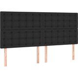  S oprugama i madracem crni 180 x 200 cm od umjetne kože | shoptok.hr