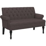  Klupa s naslonom tamnosmeđa 120 x 62 x 75,5 cm od tkanine | Eponuda.ba