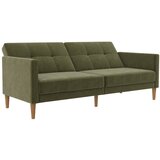Støraa Zelena žametna raztegljiva sedežna garnitura 207 cm Lilly – | Shoptok.si