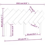  Uzglavlje za krevet Bijela 159,5x3x80,5 cm od masivne borovine | Eponuda.ba