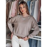 DStreet Bluzka damska one size z długi rękawem CRYSTALIA mokka | Shoptok.si