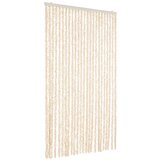  Zastor protiv muha bež i bijeli 100 x 220 cm od šenila | shoptok.hr