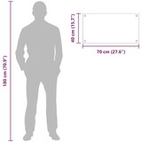 vidaXL Zaščita za kuhinjo 2 pcs Bela 70 x 40 x 0.8 cm Kaljeno steklo | Shoptok.si